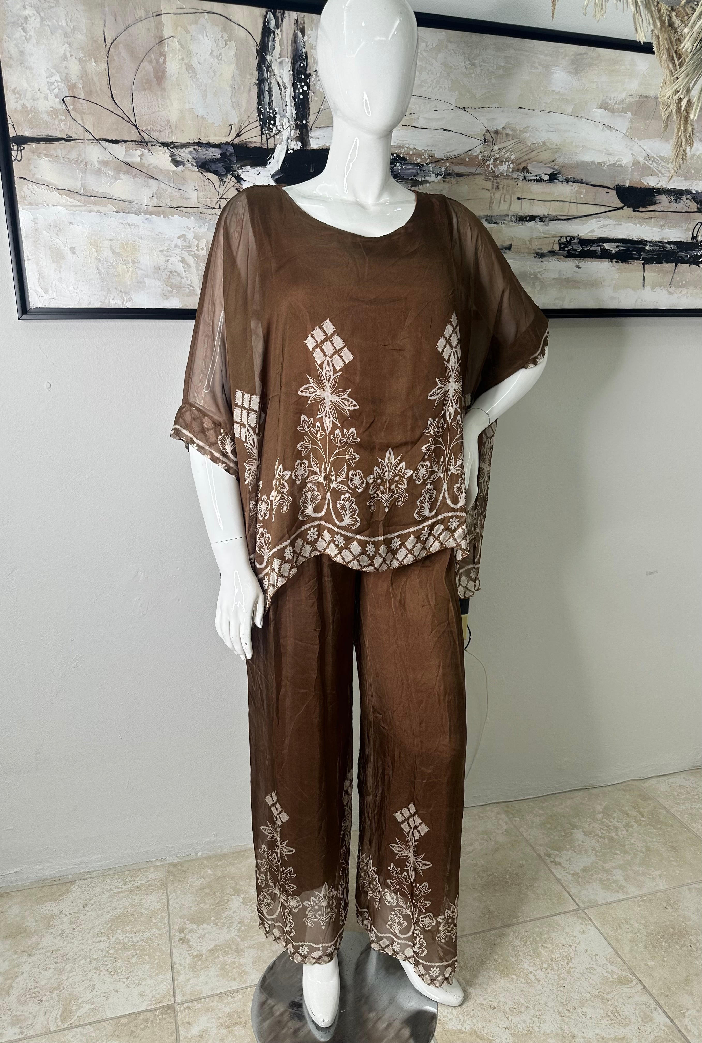 Nude Printed  Italian Set