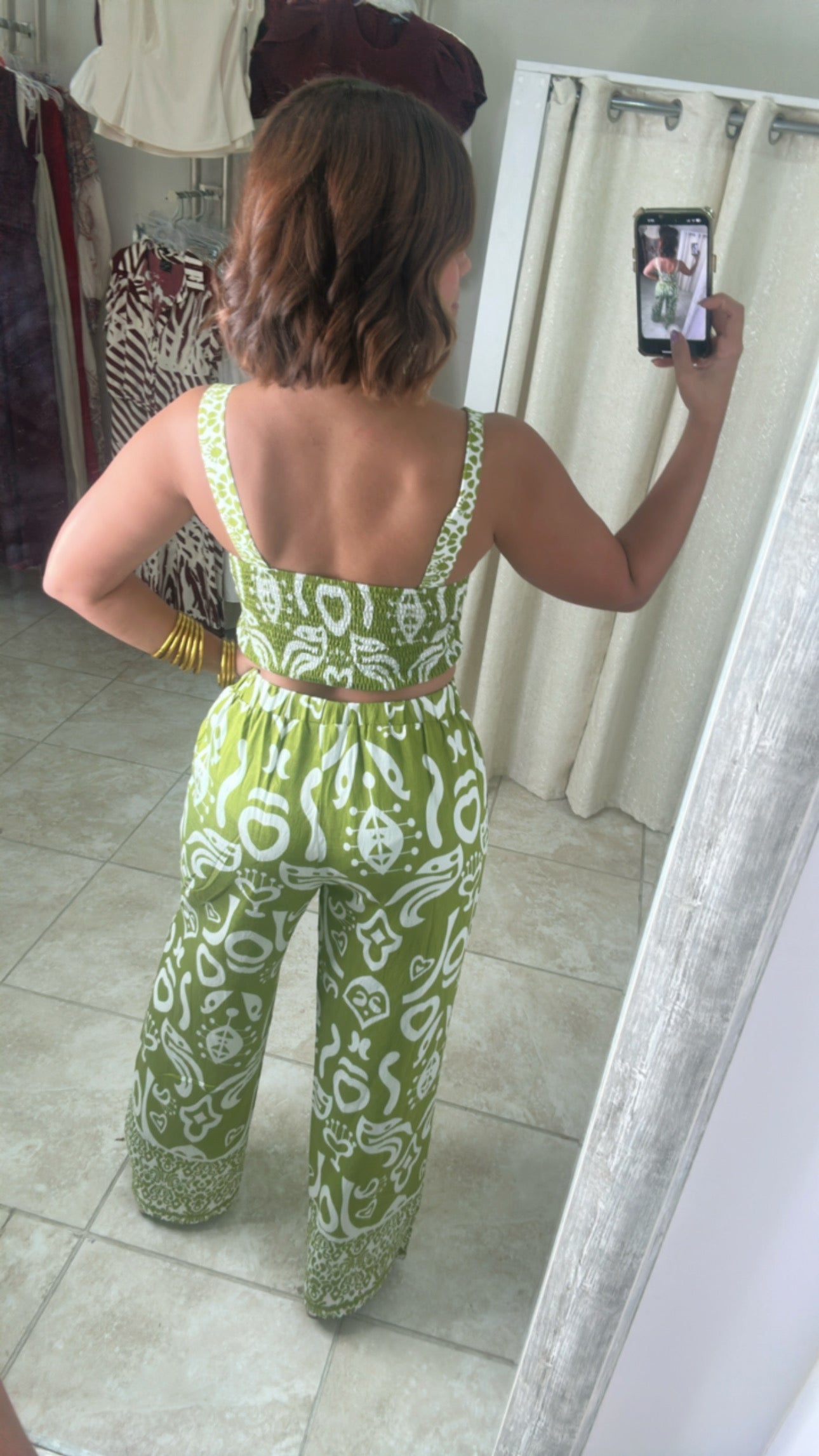 Light Green Printed Set