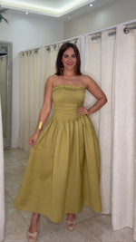 Pleated Kiwi Maxi Dress