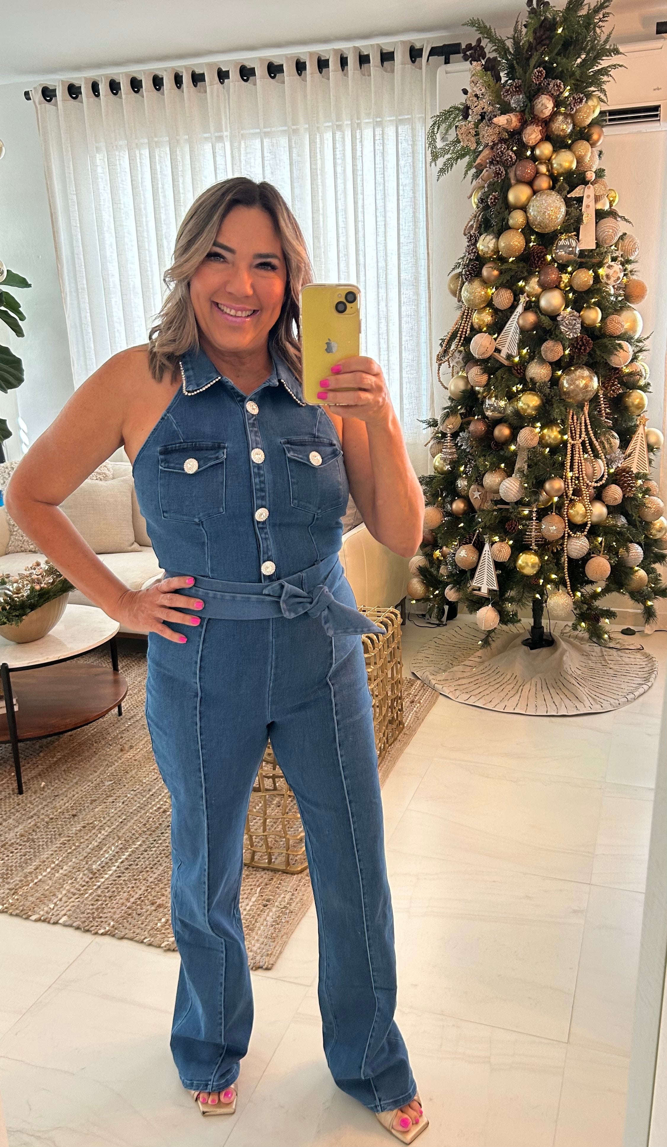 Denim Glam Jumpsuit
