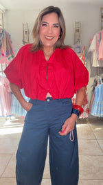 Bubble Solid Color Blouse