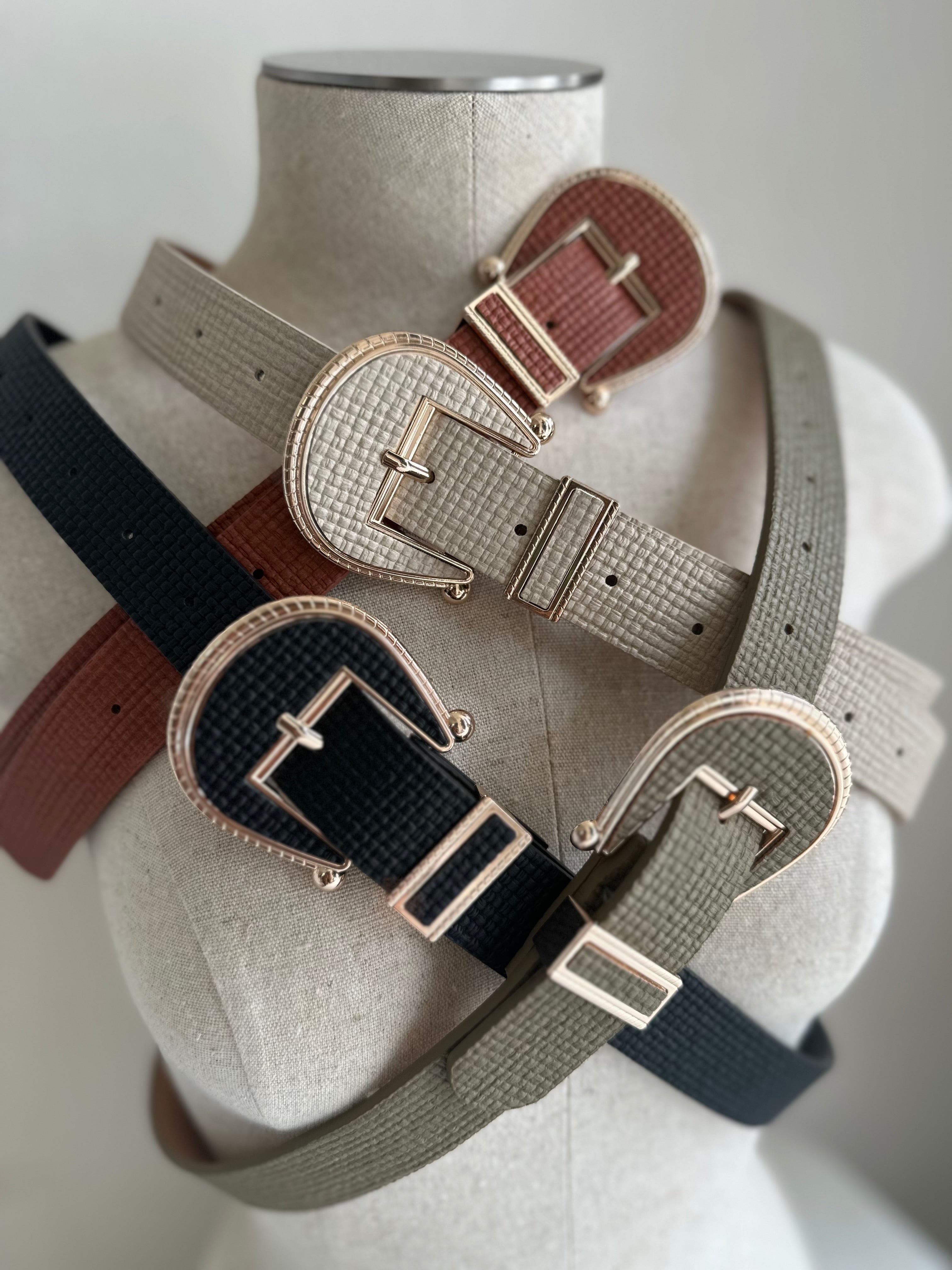 Texture Leather Belt