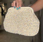 Beige & Pearl Clutch