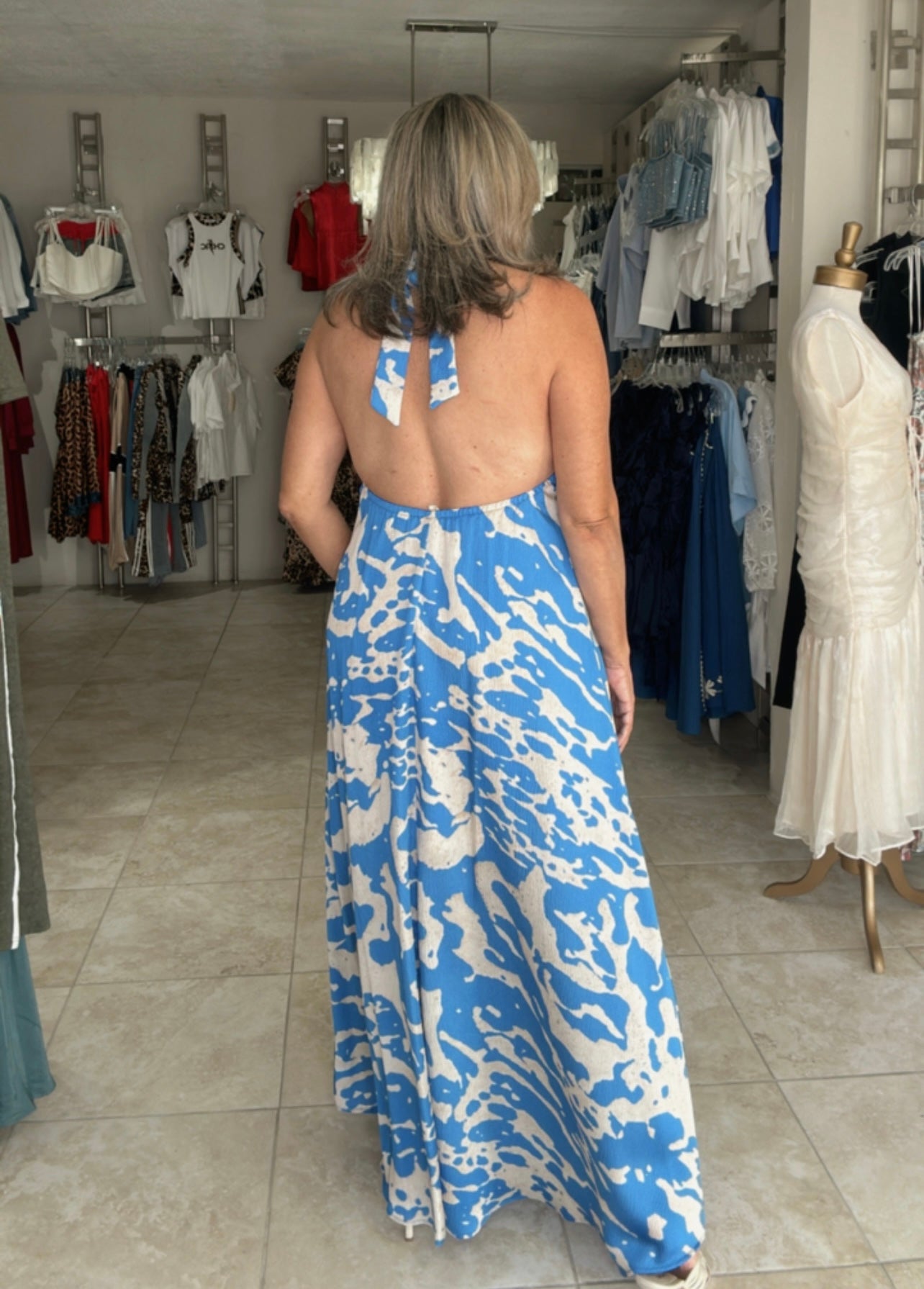 Ocean Waves Maxi Dress