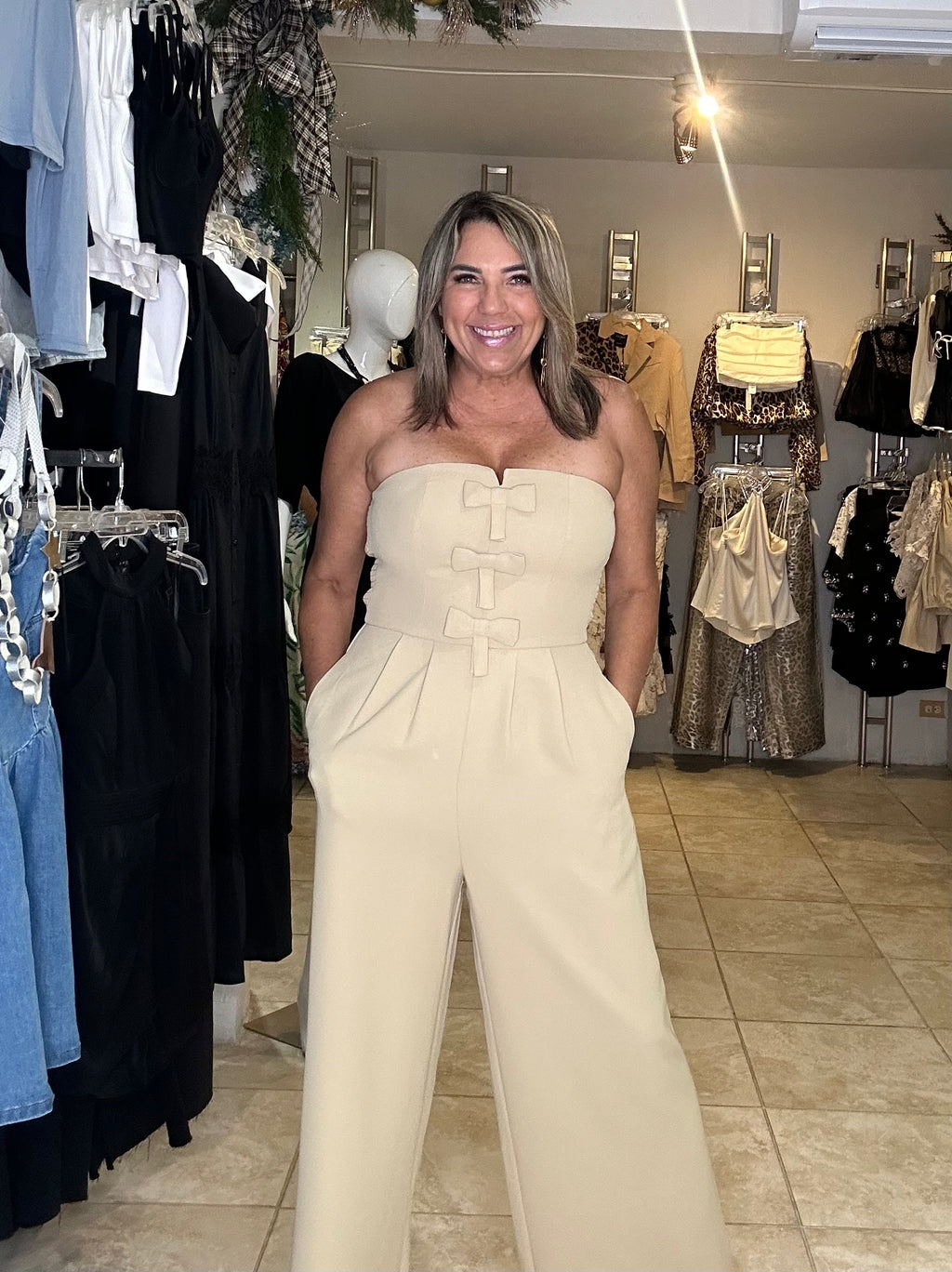 Strapless Nude Jumpsuit