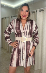Printed Button Down Dress