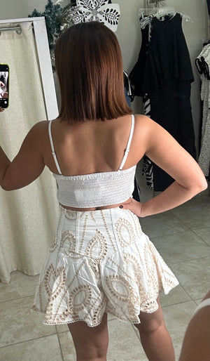 Eyelet Short Pant Set