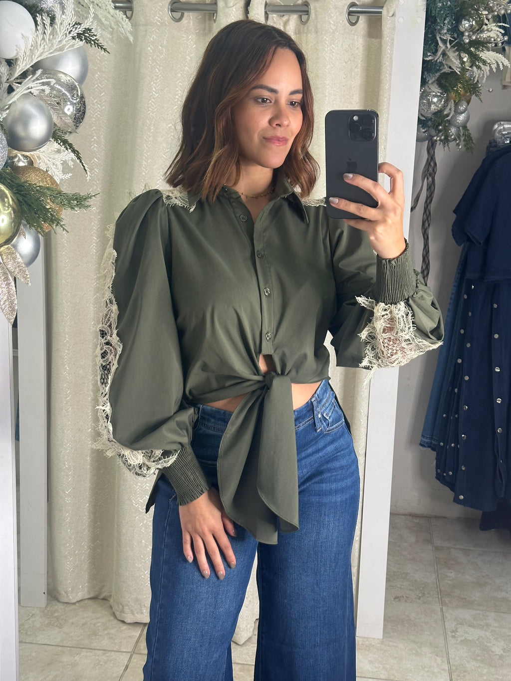 Hunter Green Blouse
