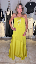 Strapless Satin Dress