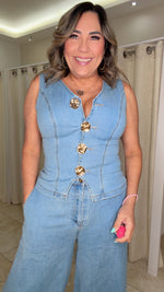 Bubble Denim Pant Set