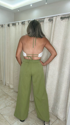 Bandeau Top Applique And Pants Set