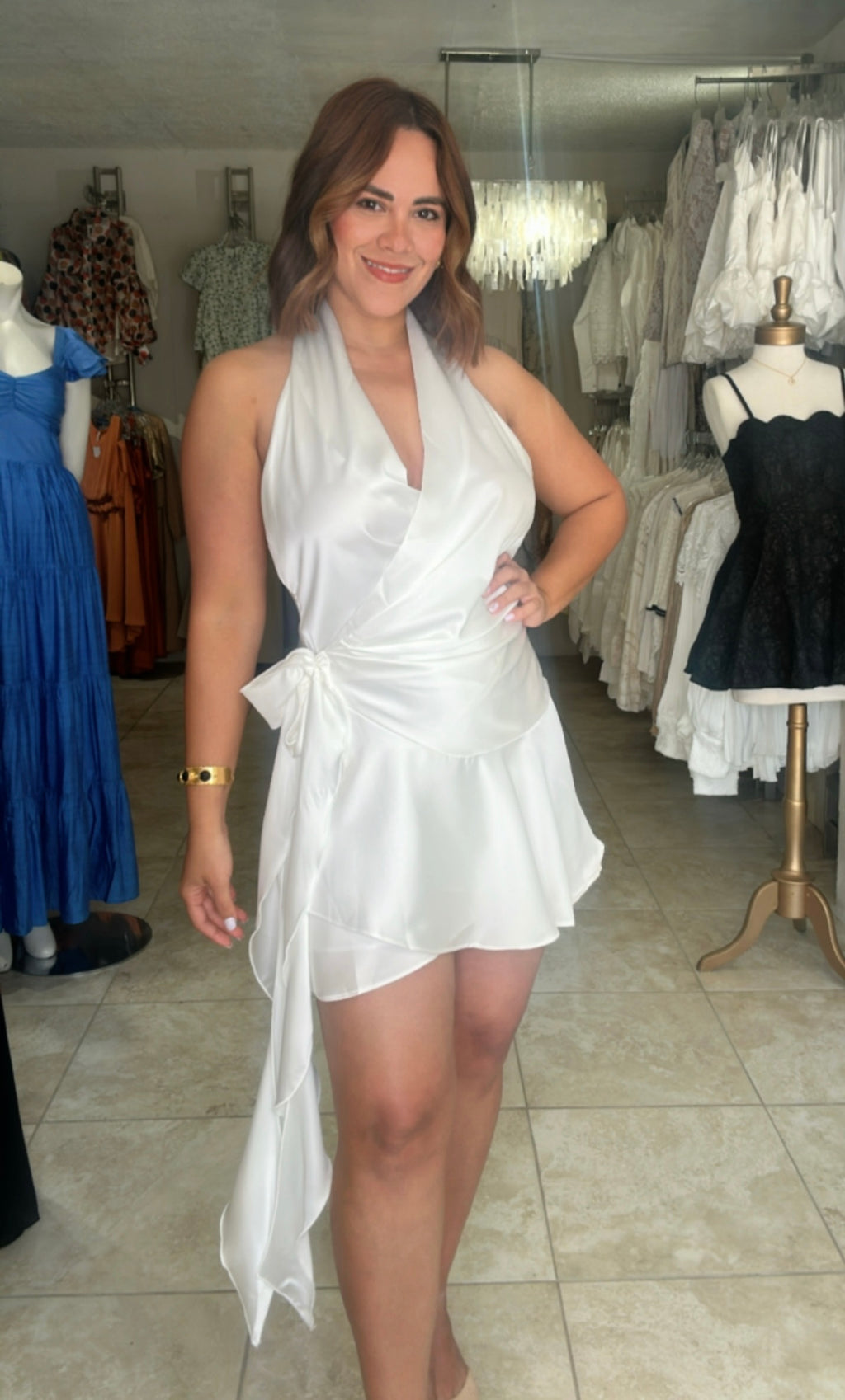 Verona Side Tie Mini Dress