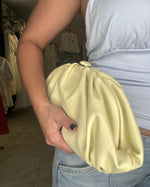 Butter Yellow Leather Clutch