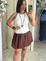Knit Dress With Bubble Minni Skirt