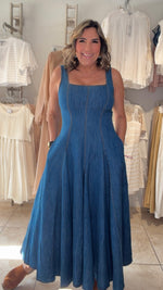 Lightweight Denim Midi Dress