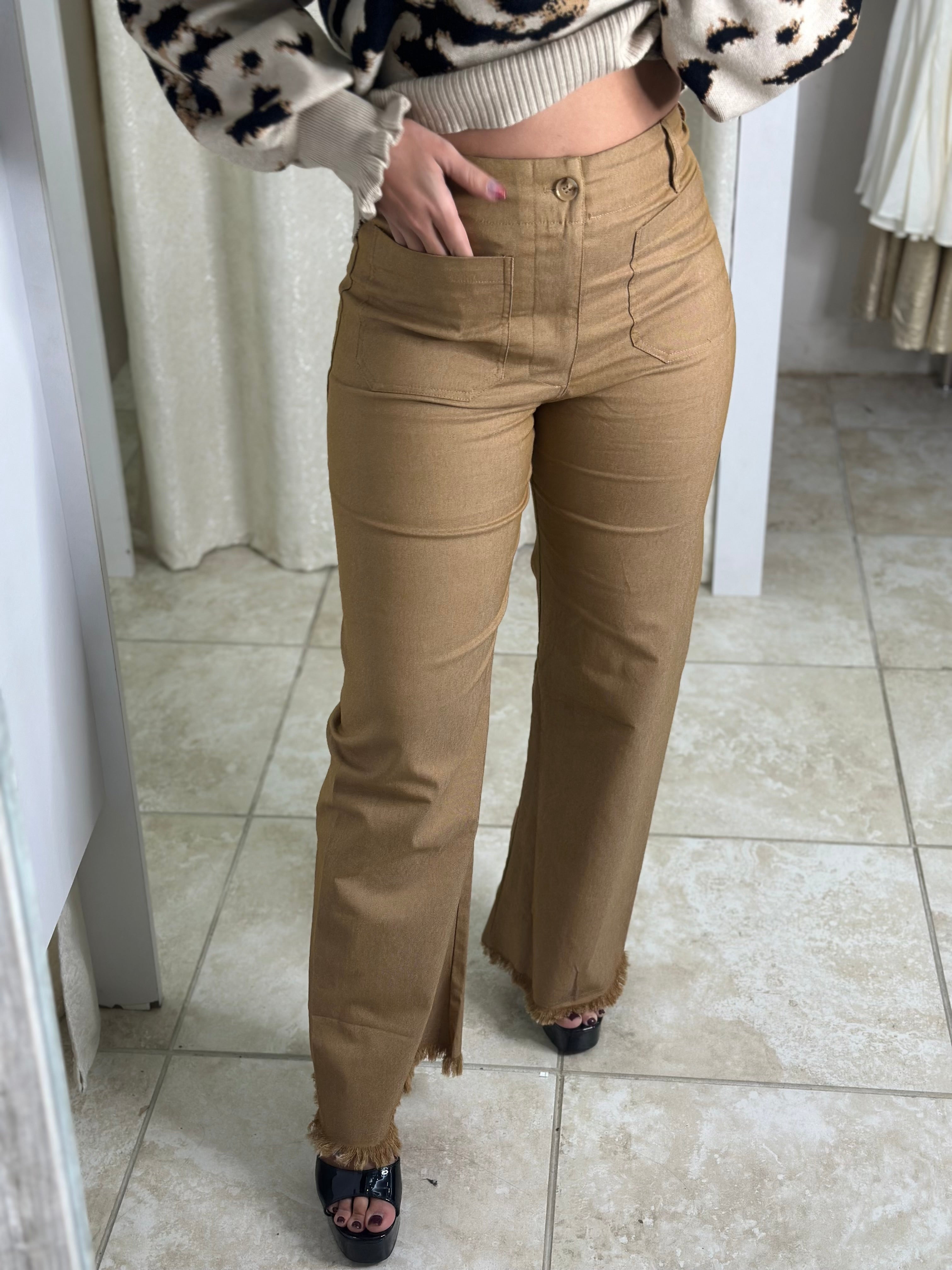 Cropped Pants Streth