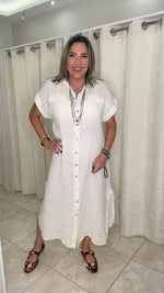 Linen Nude Dress