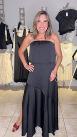 Strapless Satin Dress