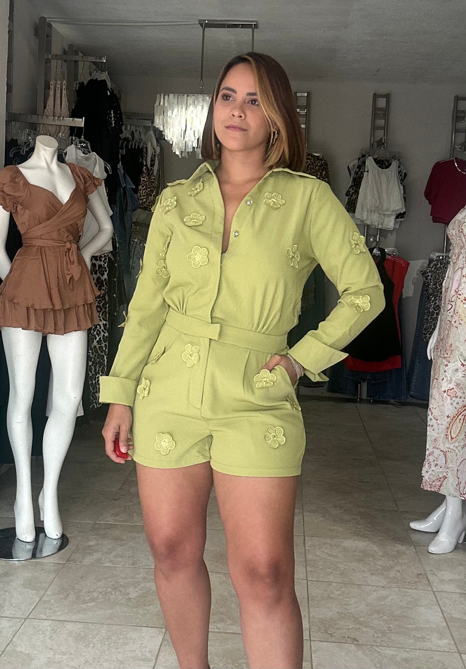 Kiwi Long Sleeve Romper