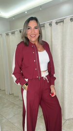 Jacket & Pants Set Contrast Strip