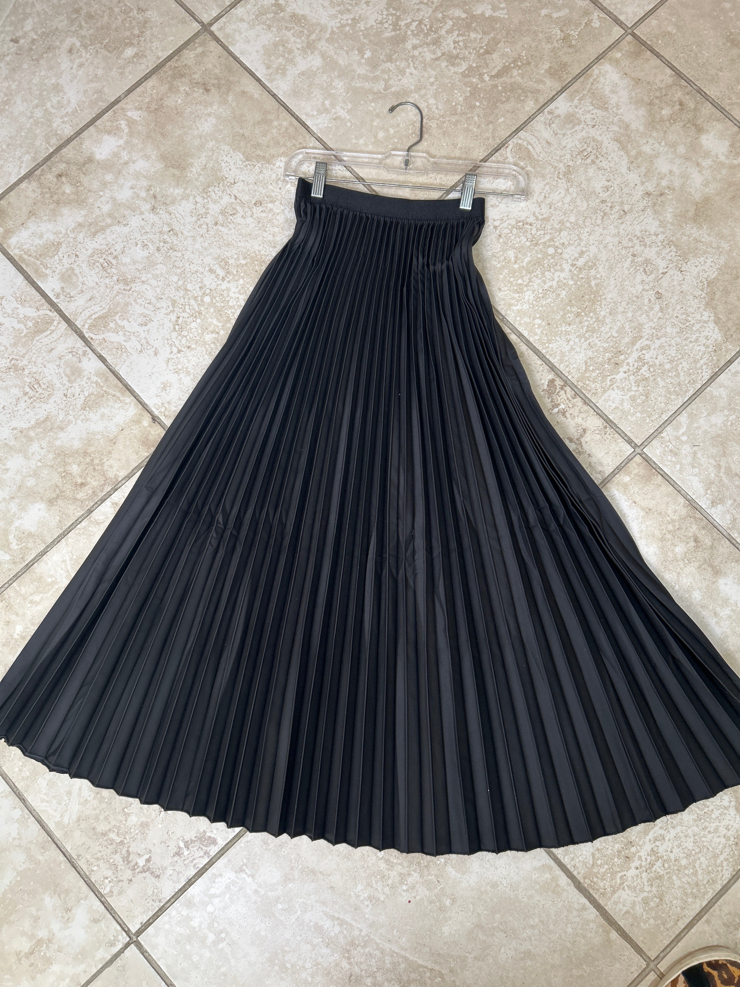 Satin Pleated Skirt