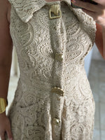 Khaki Eyelet Maxi Dress