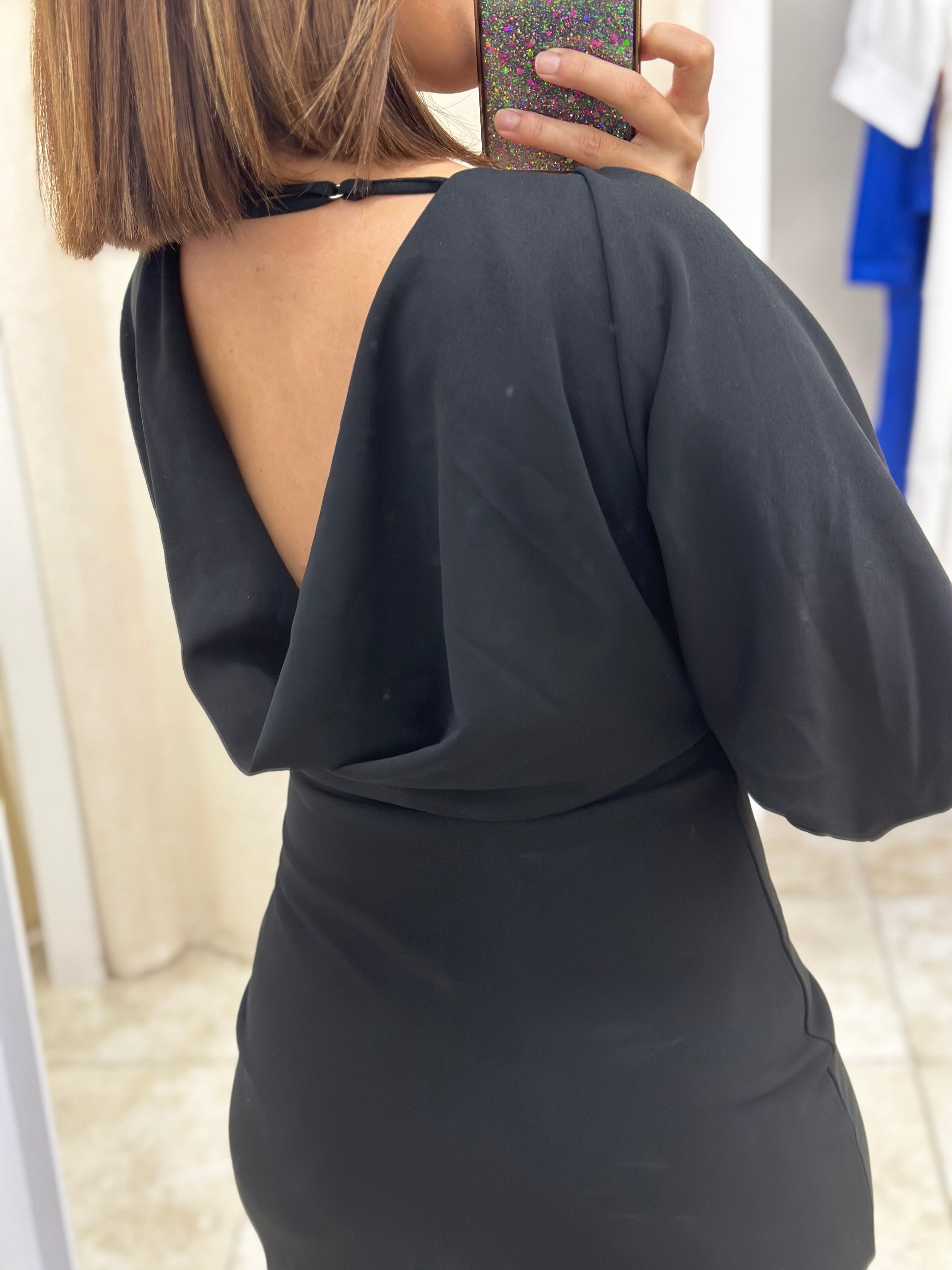 Back Draped Mini Dress