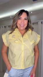 Flower & Pearl Rhinestone Shirt