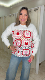 Heart Crochet Sweater