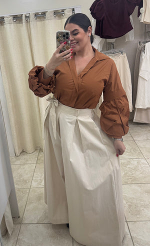 V Neck Long Sleeve Shirt
