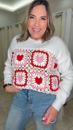 Heart Crochet Sweater