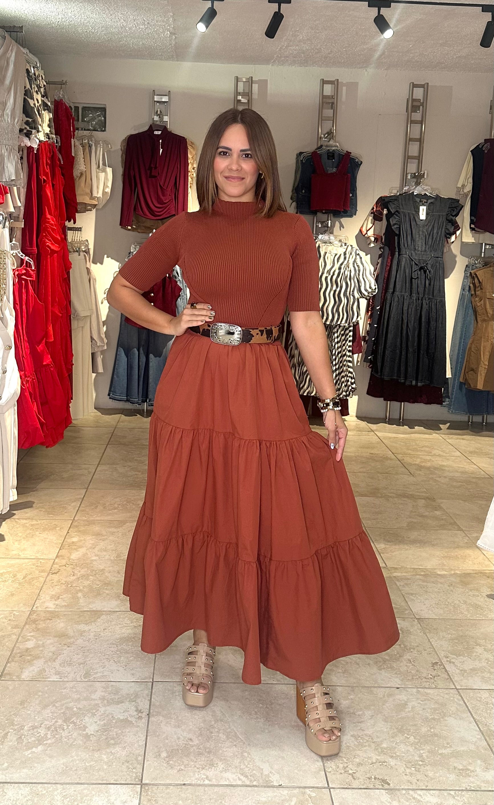 Sweater Knit Midi Dress