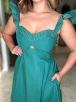 Hunter Green Midi Dress