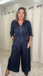 Linen Jacket & Pants Set