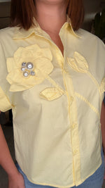 Flower & Pearl Rhinestone Shirt