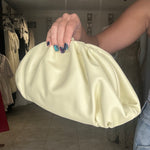 Butter Yellow Leather Clutch
