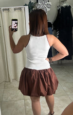Knit Dress With Bubble Minni Skirt
