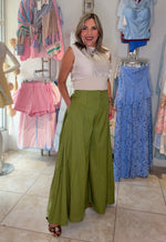 Green A-Line Palazzo