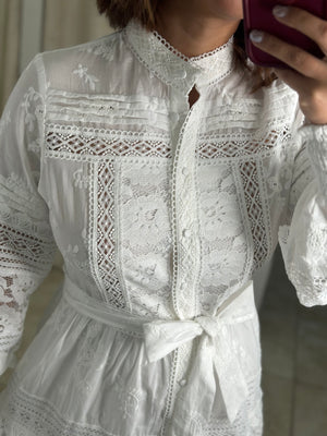 Cotton Eyelet White Dress