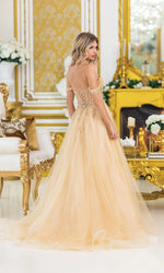 Lace-Up Long A-Line Prom Dress