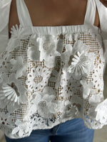 White Crochet top