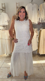 Apricot Eyelet Maxidress