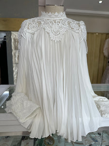 White Blouse Pleated