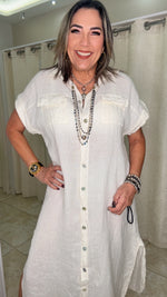 Linen Nude Dress