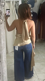 Champagne Satin Blouse