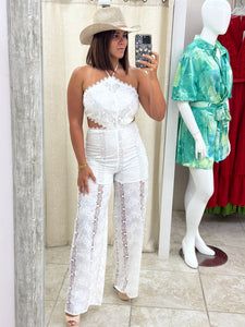 White Lace Jumpsuit