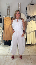 Linen Barrel Pant Set