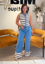 Denim/Beige Pants Sets
