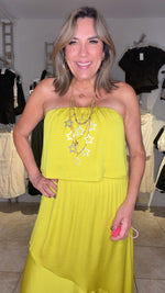 Strapless Satin Dress