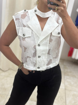 Bone White Blouse